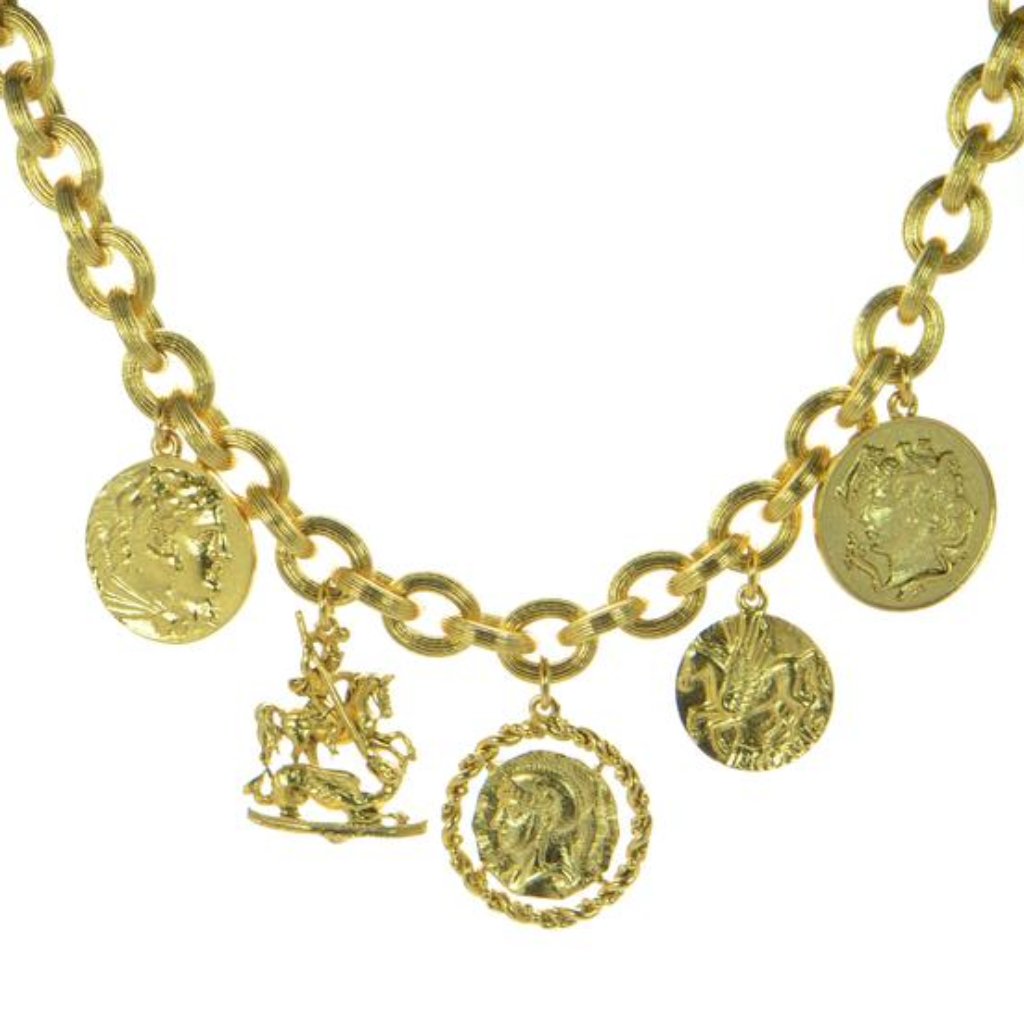 Jennifer Behr Gold Romulus Charm Necklace